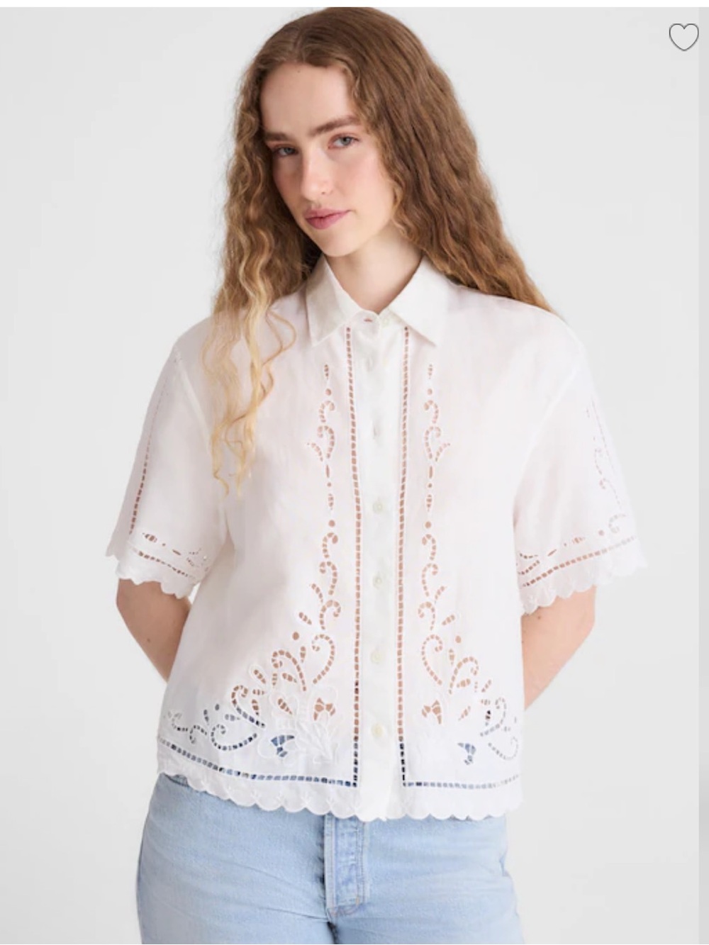 NWT Madewell Eyelet Boxy Shirt